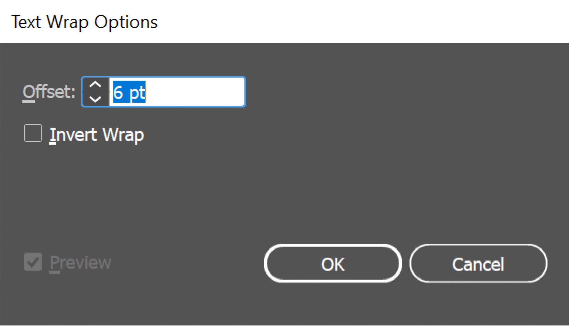 Optionen zum Umfließen eines Objekts mit Text