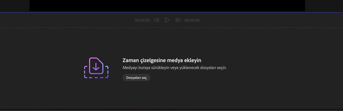 Medyanızı ekleyin bölümü açık ve medyayı sürükleyip bırakabilir veya yerel cihazdan dosya yüklemek için Dosya seç seçeneğini kullanabilirsiniz.