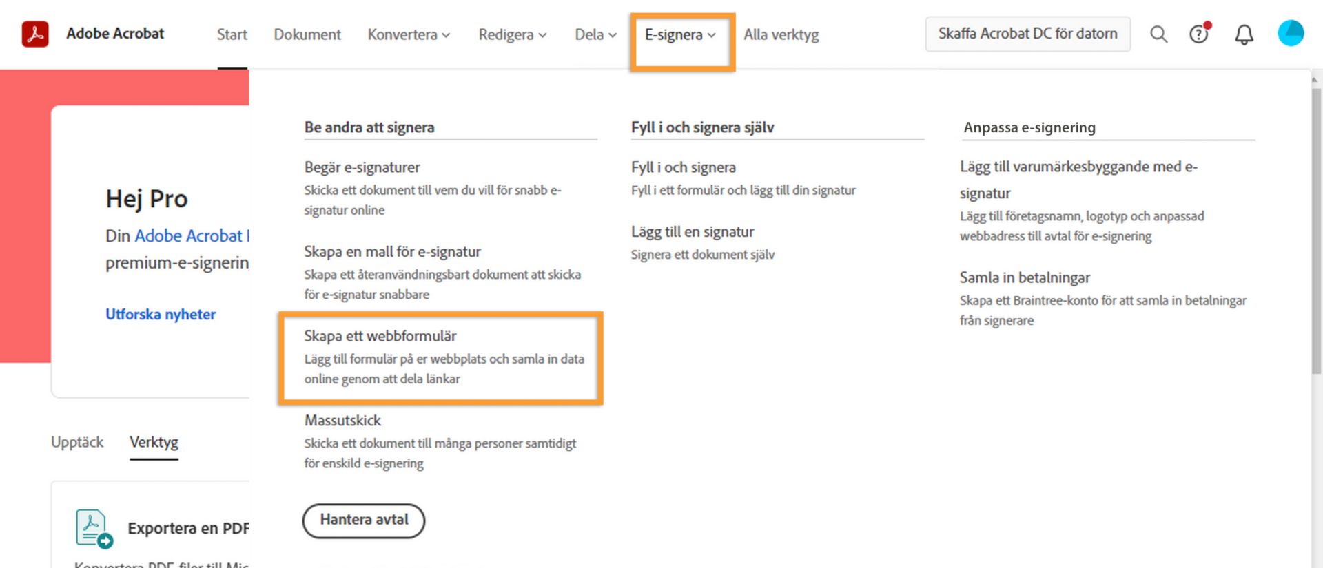 Skapa ett webbformulär