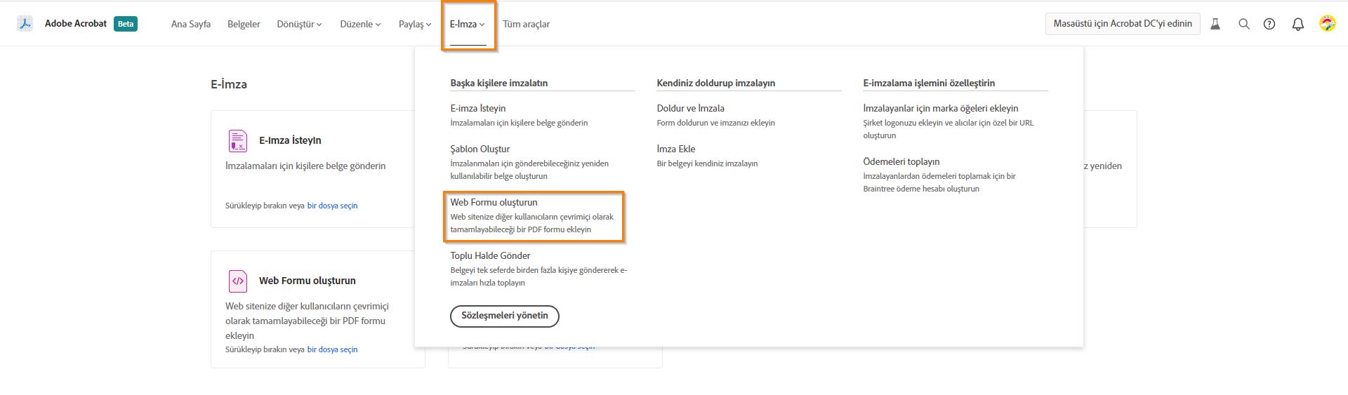 Web formu oluşturma