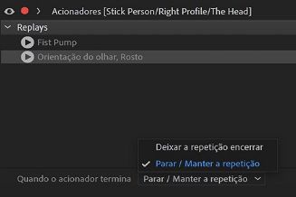 Repetições criadas