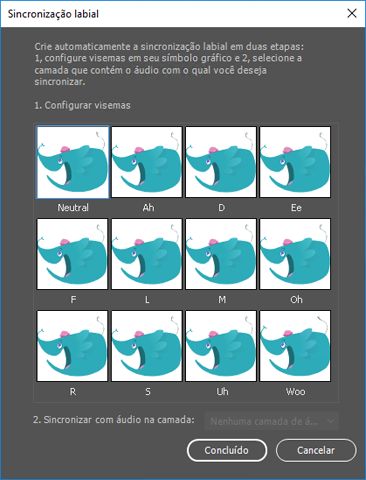 Criar sincronização labial