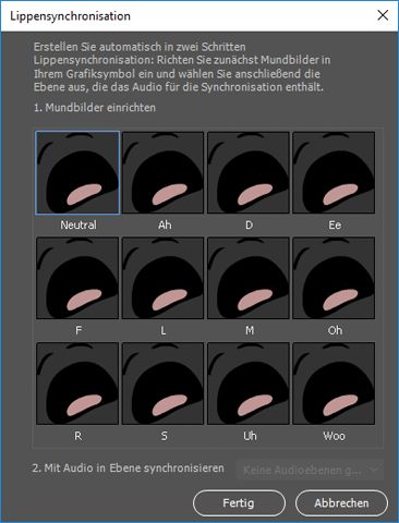 Lippensynchronisation erstellen