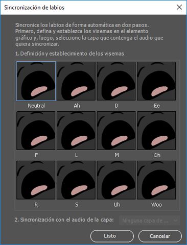 Creación de sincronización de labios