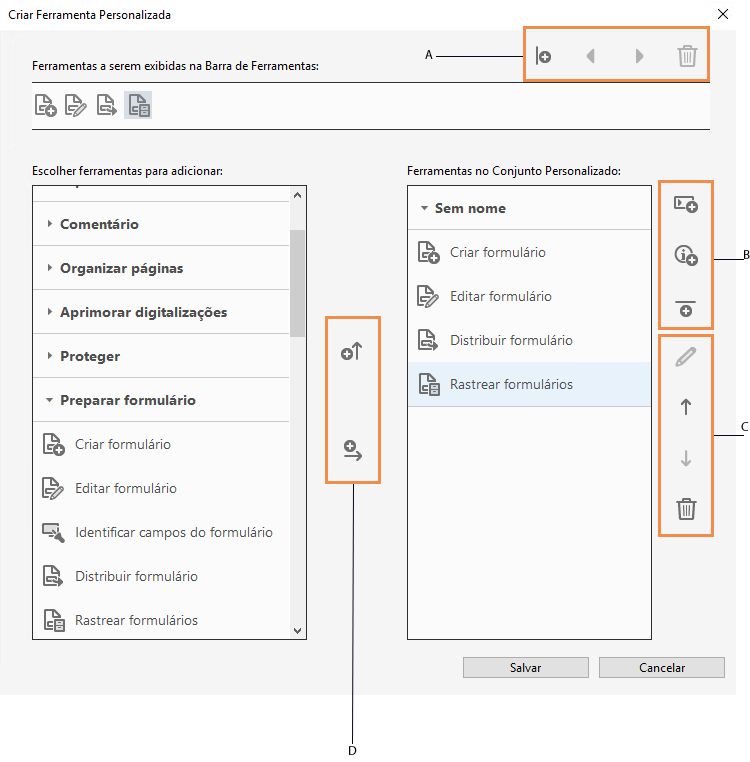 Caixa de diálogo Criar ferramenta personalizada
