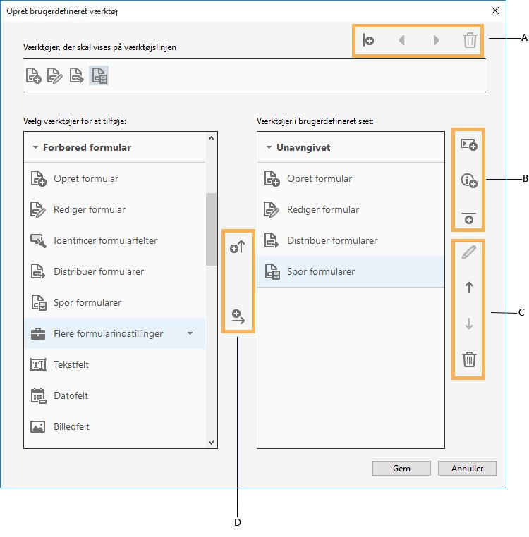 Dialogboksen Opret brugerdefineret værktøj