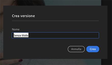 Creare facilmente una versione in Lightroom desktop