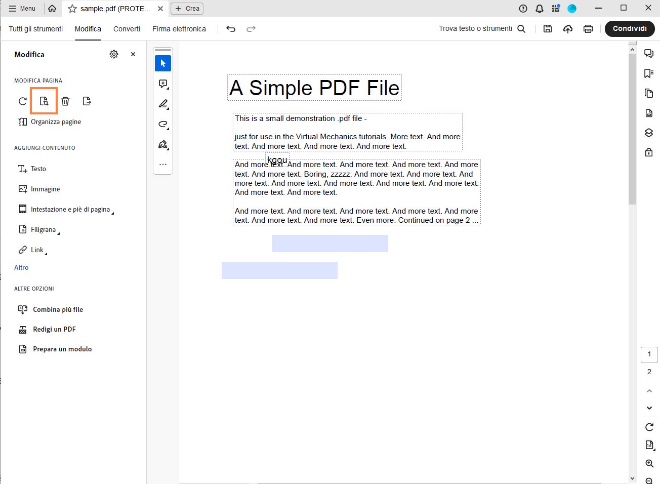 Ritagliare le pagine di un PDF.