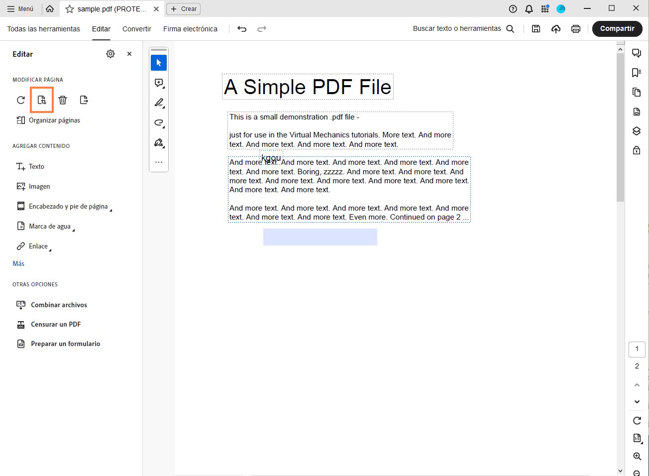 Recortar páginas de un PDF.