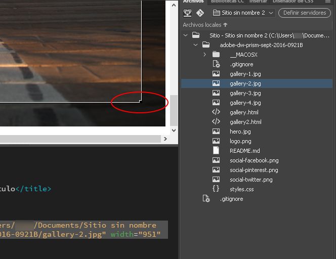 Recortar imágenes en Dreamweaver