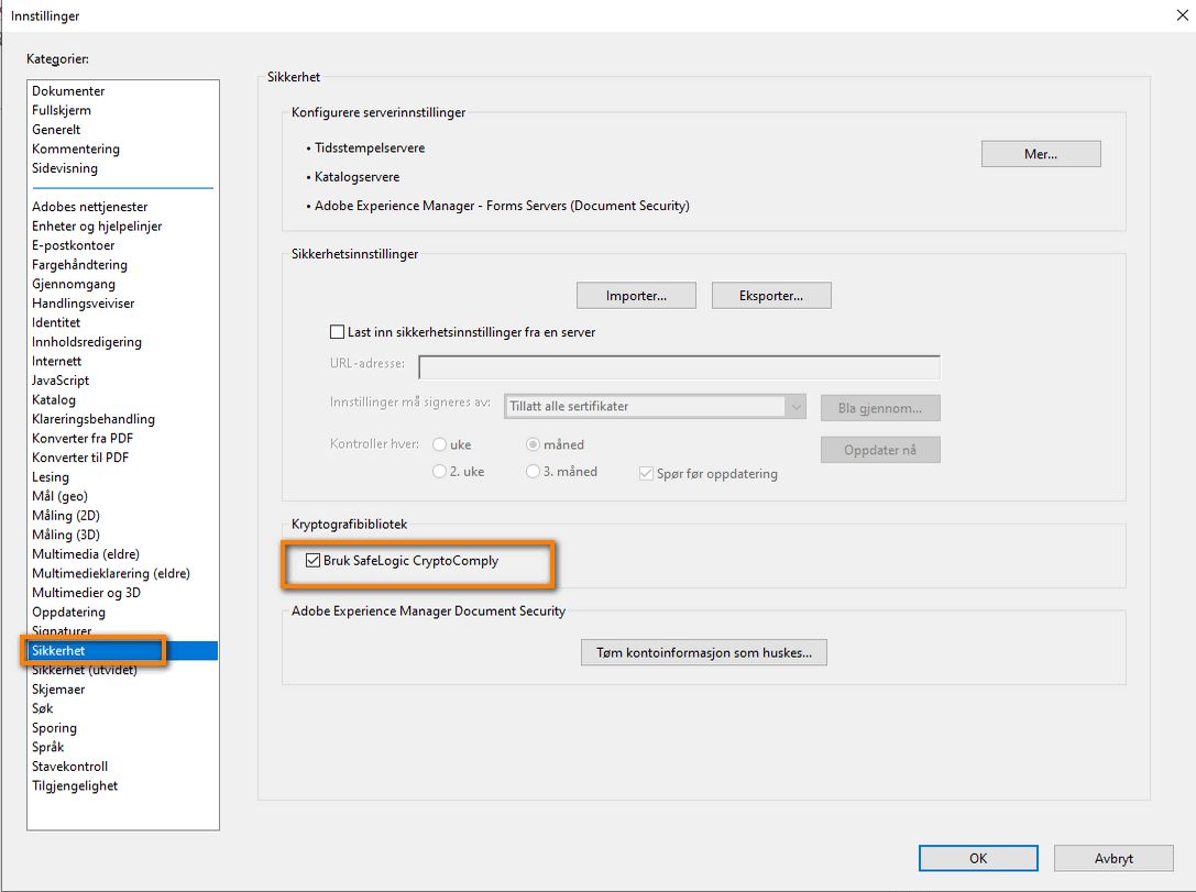 Deaktiver SafeLogic CryptoComply