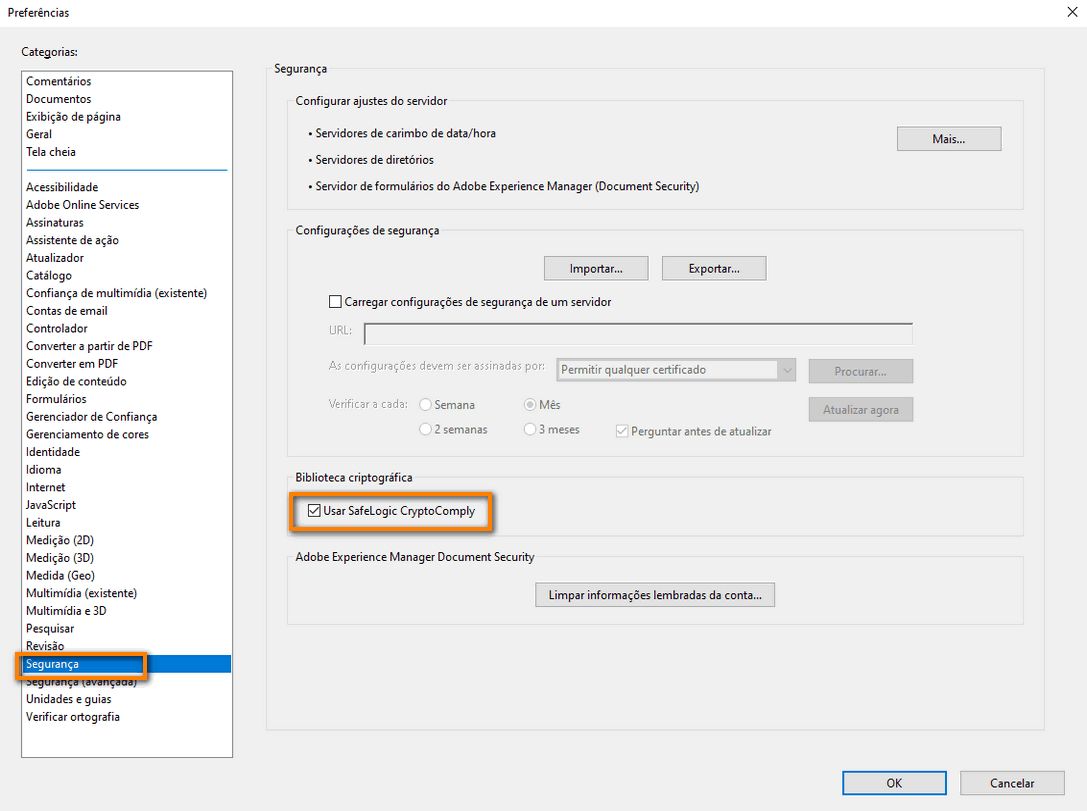 Desativar o SafeLogic CryptoComply