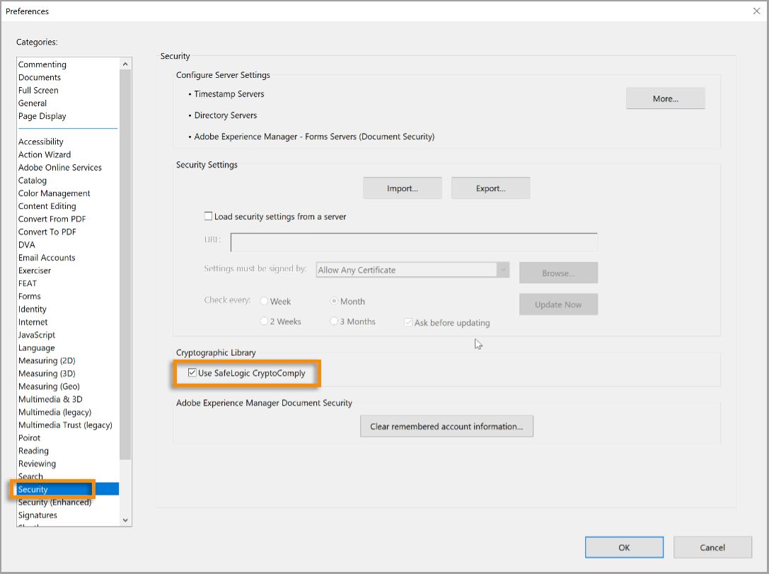 قم بتعطيل SafeLogic CryptoComply