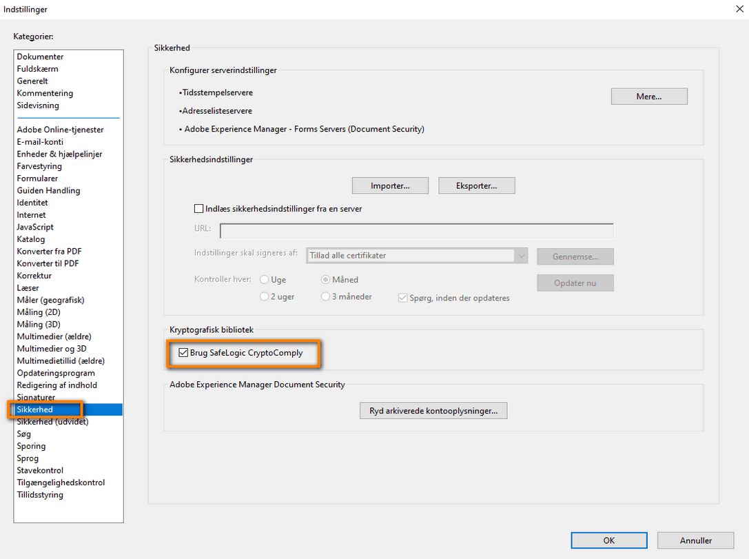 Deaktiver SafeLogic CryptoComply