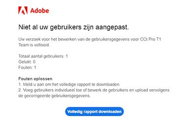 E-mail over uploadfout met CSV