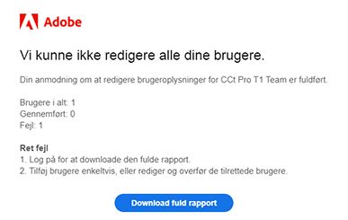 E-mail om CSV-uploadfejl