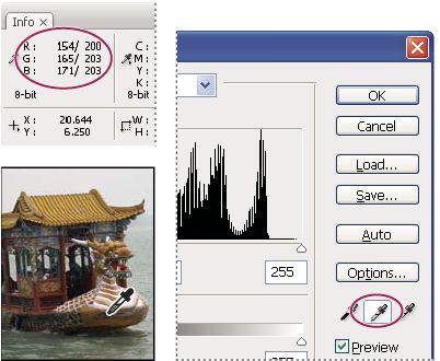 Farveværdier i et billede i Photoshop