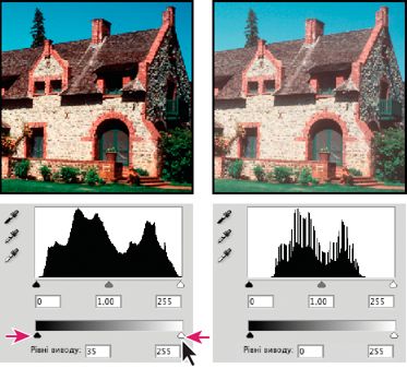 Підготовка тіней і світлих тонів за допомогою повзунків рівнів виводу у Photoshop