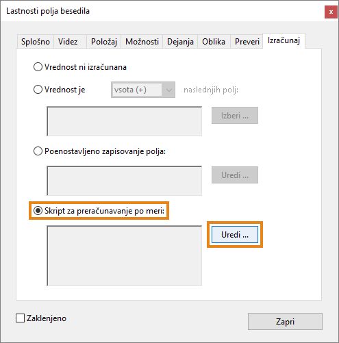 Skript za preračunavanje po meri 