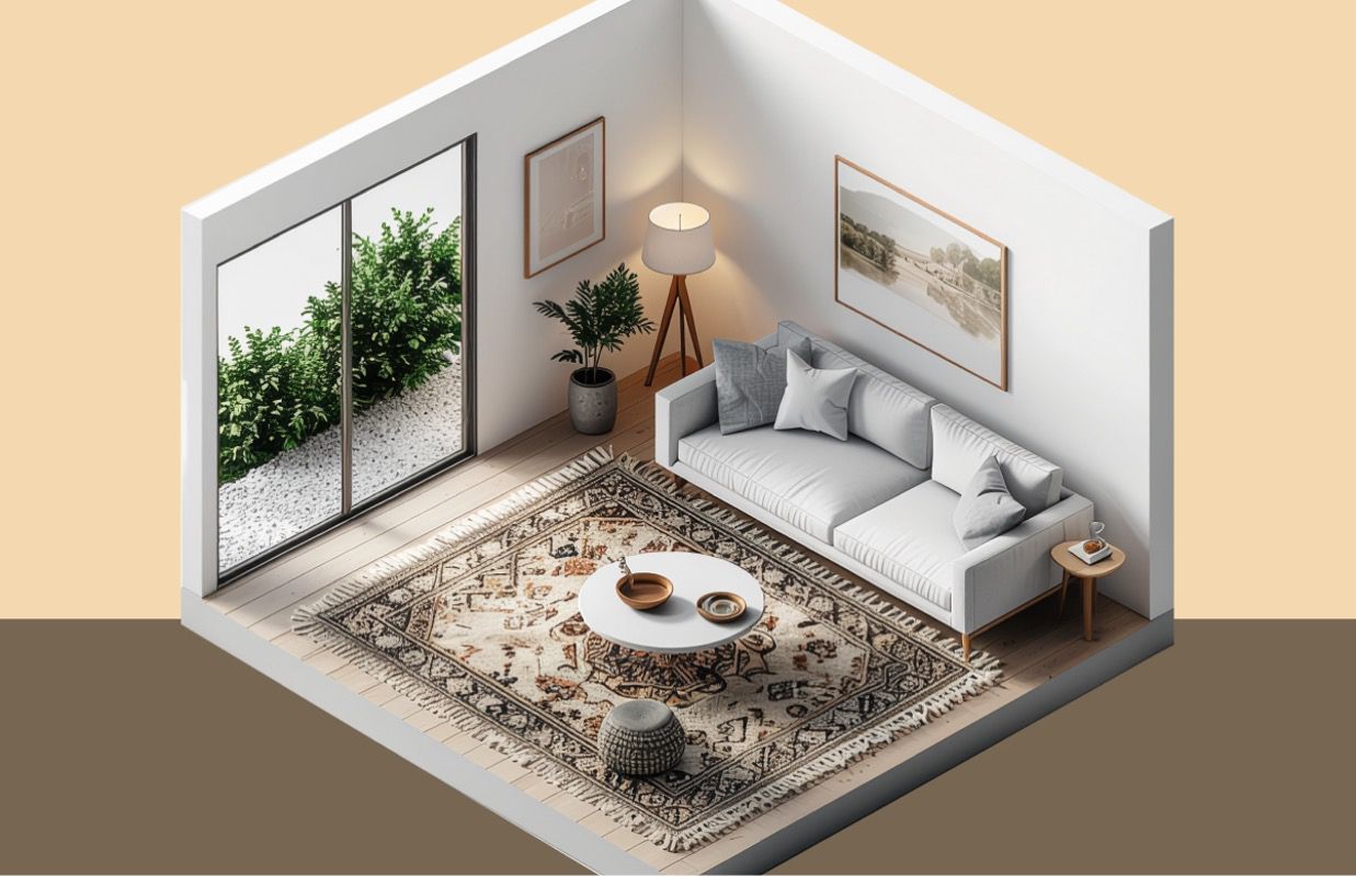 En tredimensional illustration af et stiliseret menneskeligt ansigt. Det består af forskellige geometriske former og blokke af farver, bl.a. gul, blå, orange, hvid og grå.