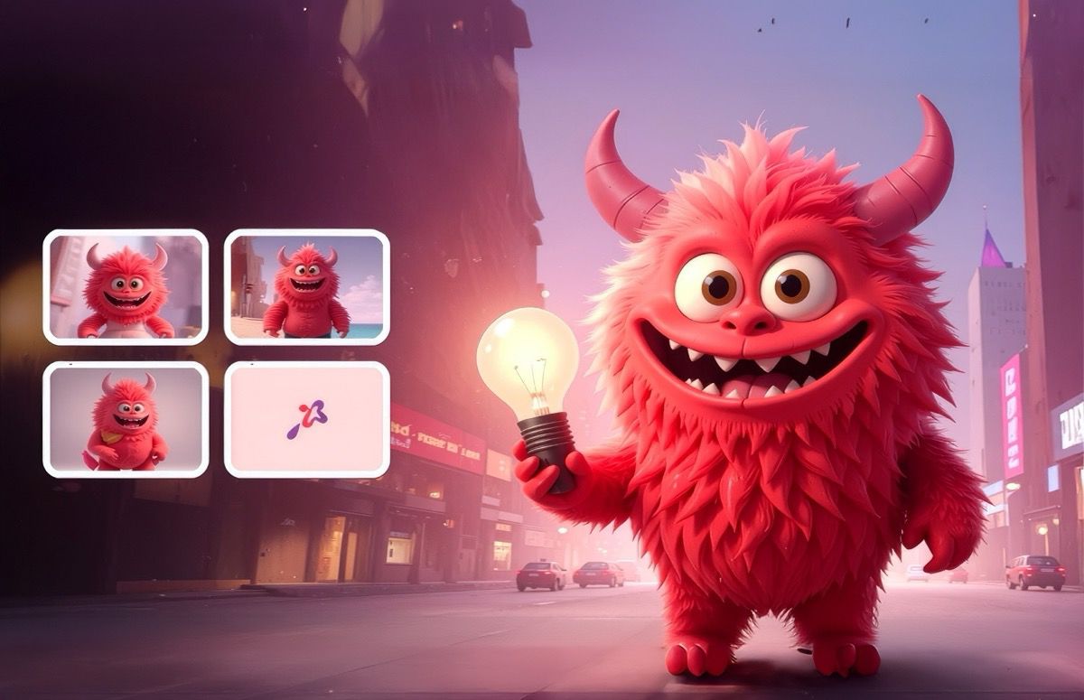 Жаба, яка стоїть на мокрій вулиці вночі. Жаба одягнена в пальто, капелюшок та окуляри й тримає парасольку. На задньому плані зображено освітлені вуличні ліхтарі, які створюють ефект боке, коли світло відбивається на мокрій поверхні вулиці.