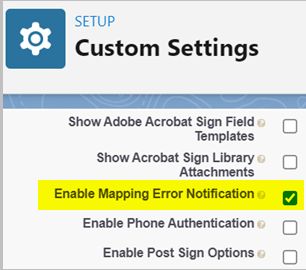 custom-settins-enable-mapping-error