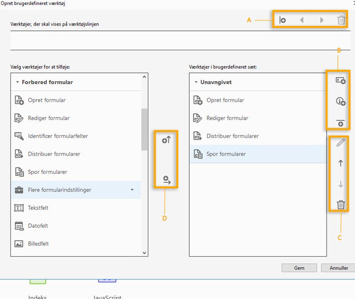 Dialogboksen Opret brugerdefineret værktøj