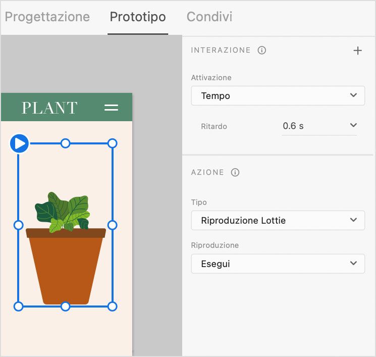 Personalizza la riproduzione scegliendo il trigger Ora con Ritardo impostato su più di 0 secondi