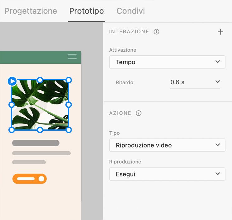 Scegli il trigger Ora con Ritardo impostato su più di 0 secondi