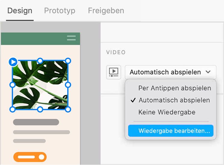 Wählen Sie Wiedergabe bearbeiten, um die Wiedergabe anzupassen