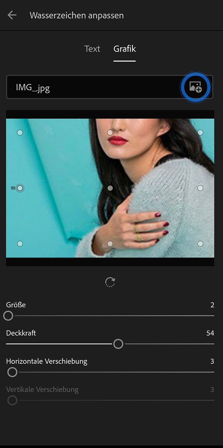 Anpassen des Grafikwasserzeichens
