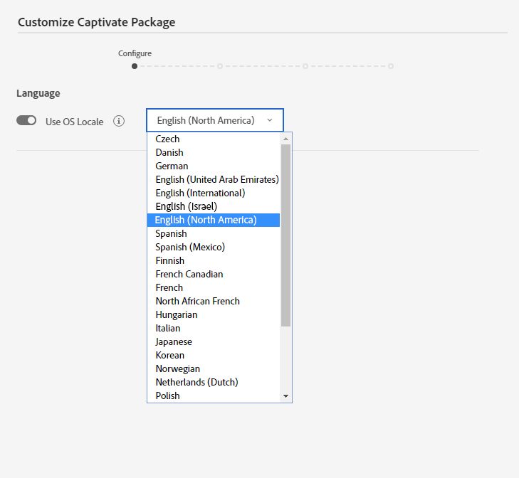 Elegir configuración regional