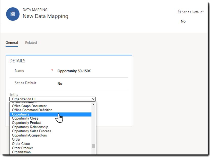 Sidan Datamappning