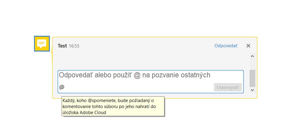 Výzva na zdieľanie súborov alebo súbory Adobe Cloud