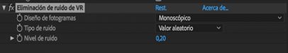 Opciones de Desactivación de ruido de VR