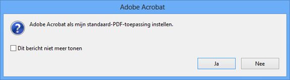 Vraag om Acrobat in te stellen als standaardeigenaar