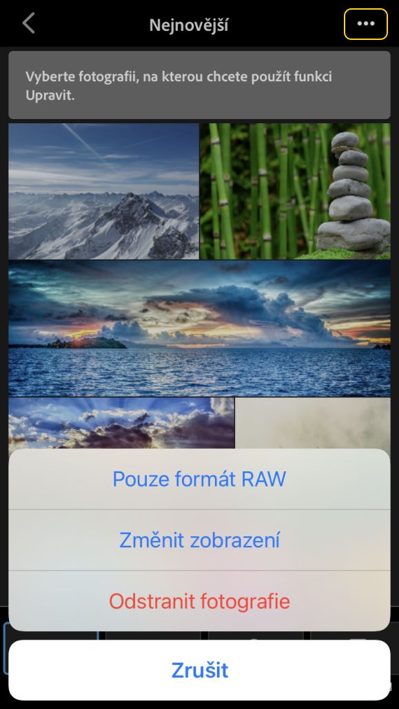 odstranění fotografie