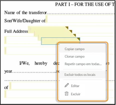 Excluir todos os campos adicionados ao formulário