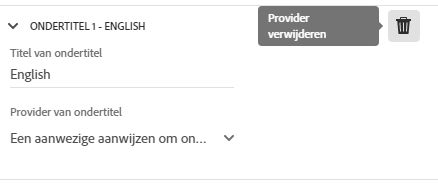 Ondertitelingsprovider verwijderen