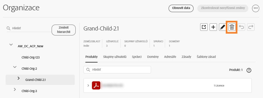 Odstranit organizaci