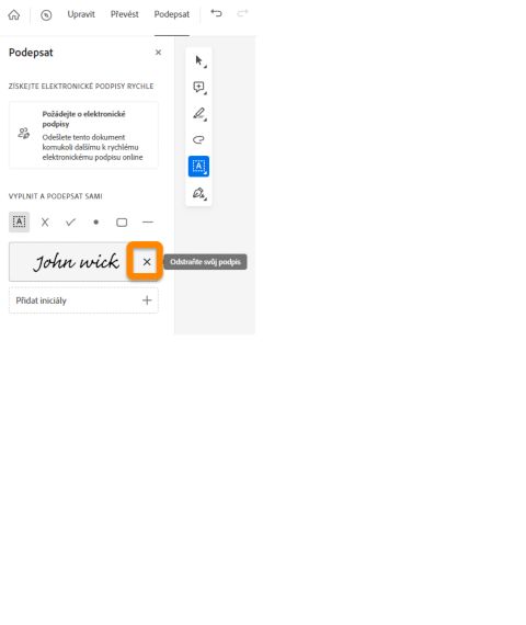 Odstranění podpisů