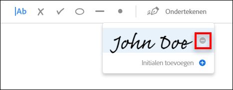 Handtekeningen verwijderen