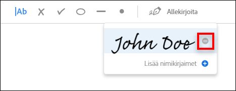 Poista allekirjoitukset