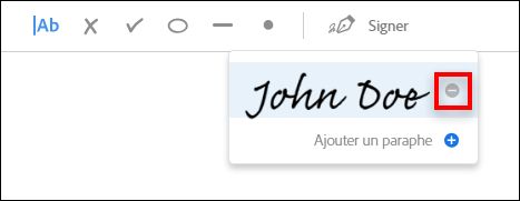 Suppression des signatures