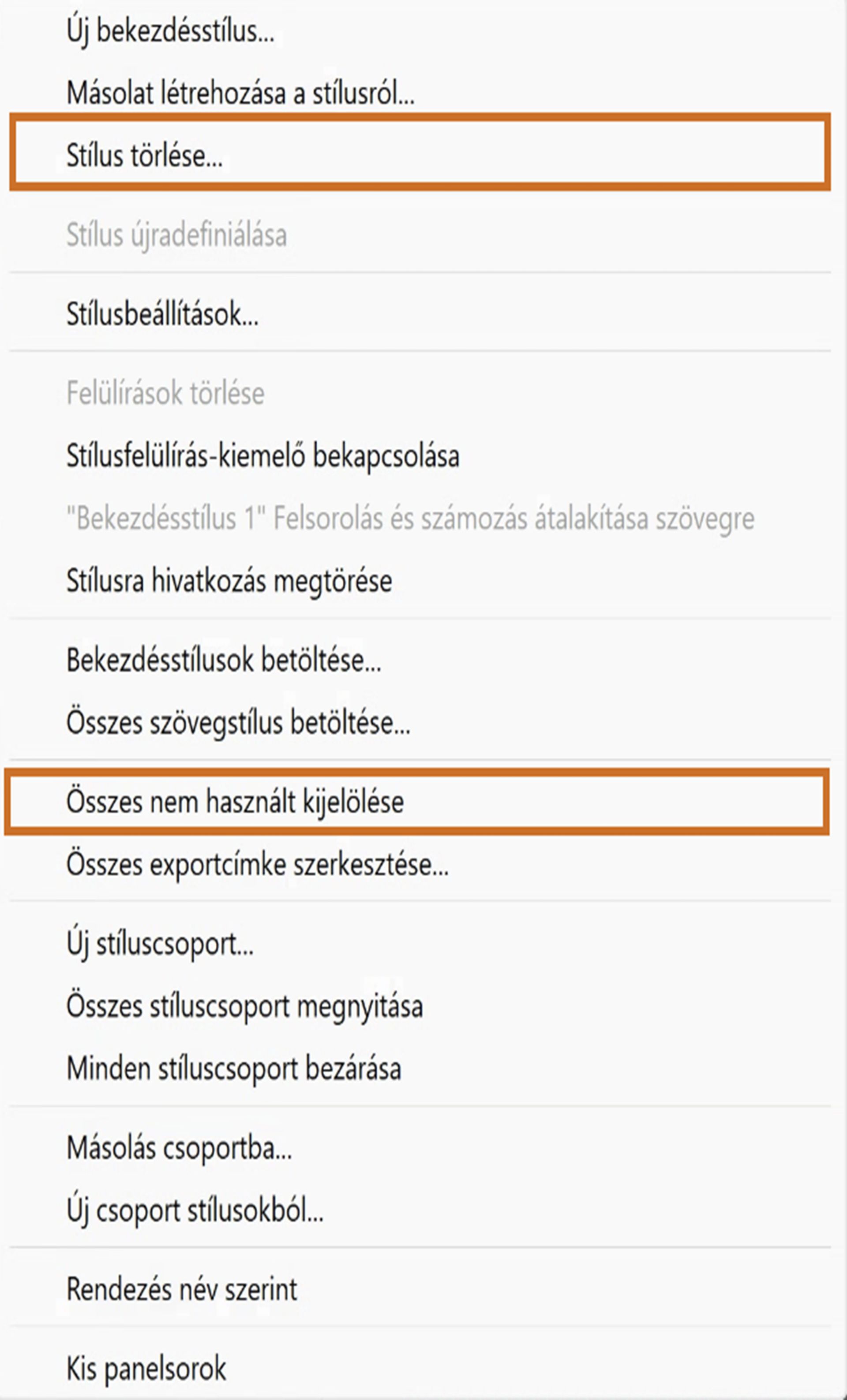 Karakter- és bekezdésstílusok törlése az InDesign-ban