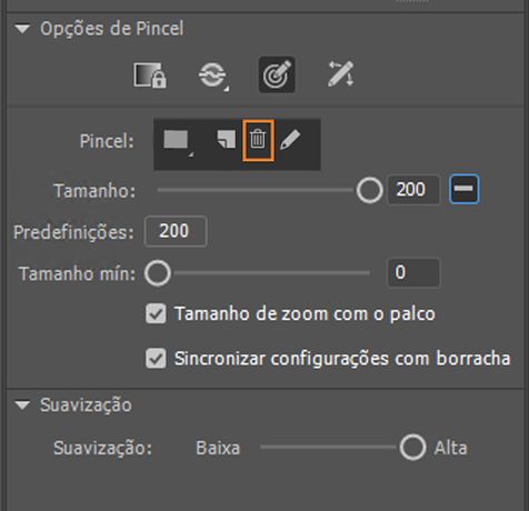 Excluir pincel personalizado