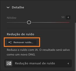 Remover ruído no painel Detalhes.