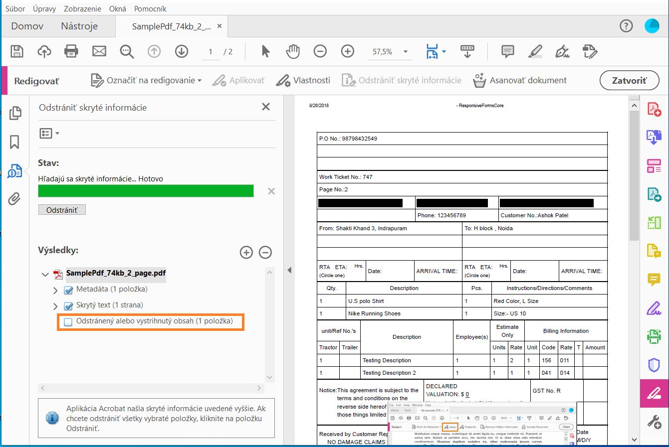 Zrušte výber možnosti odstrániť prekrývajúce sa objekty