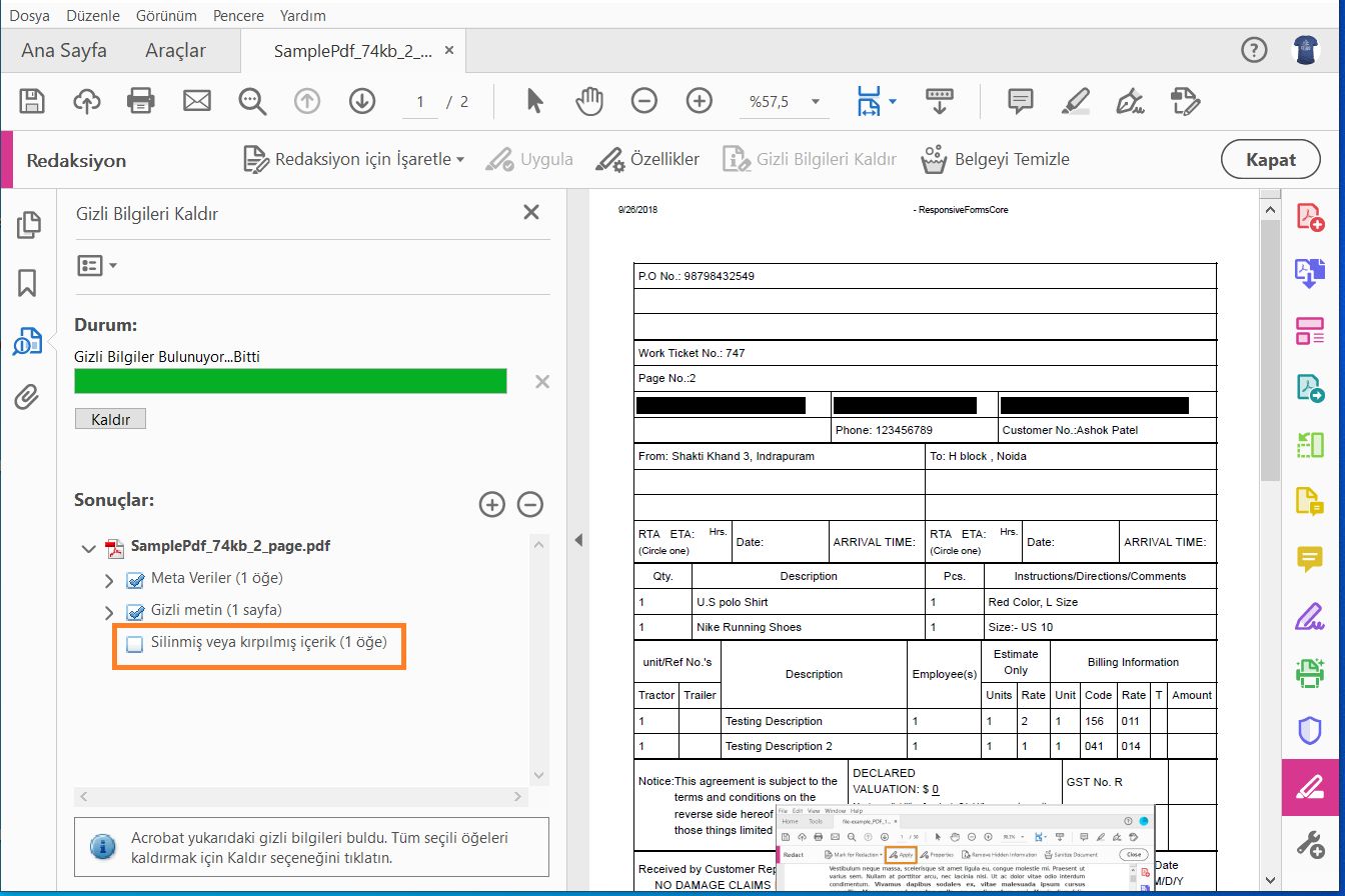 Çakışan nesneleri kaldır öğesinin seçimini kaldırma