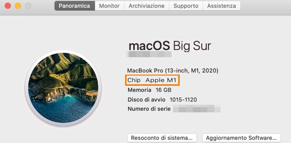 Scopri qual è il chip utilizzato nel tuo Mac